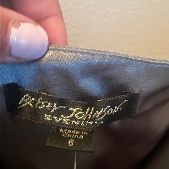Betsey Johnson Strapless Gray Dress with Cream Detailing - Picture 3 of 8